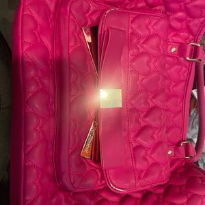 Pink betsey Johnson big purse